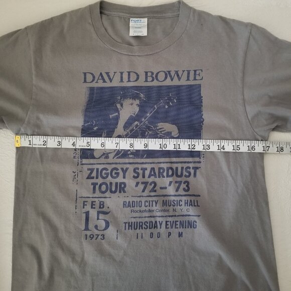 David Bowie Ziggy Stardust Shirt Mens Small S W/TAG Port & Company Feb 15, 1973 - Picture 6 of 8